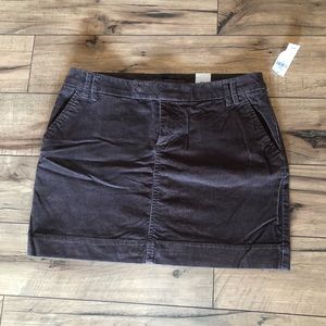 NWT Brown Corduroy Mini Skirt